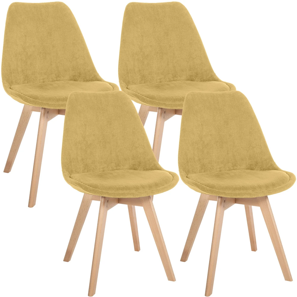 Clp Trading Mville 4 "Linares Cord" kėdžių rinkinys