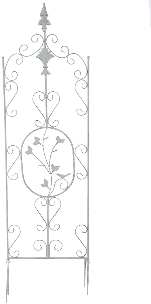 Clp Trading Grotelė augalams Burgus 122 x 35 cm antikvarinė balta