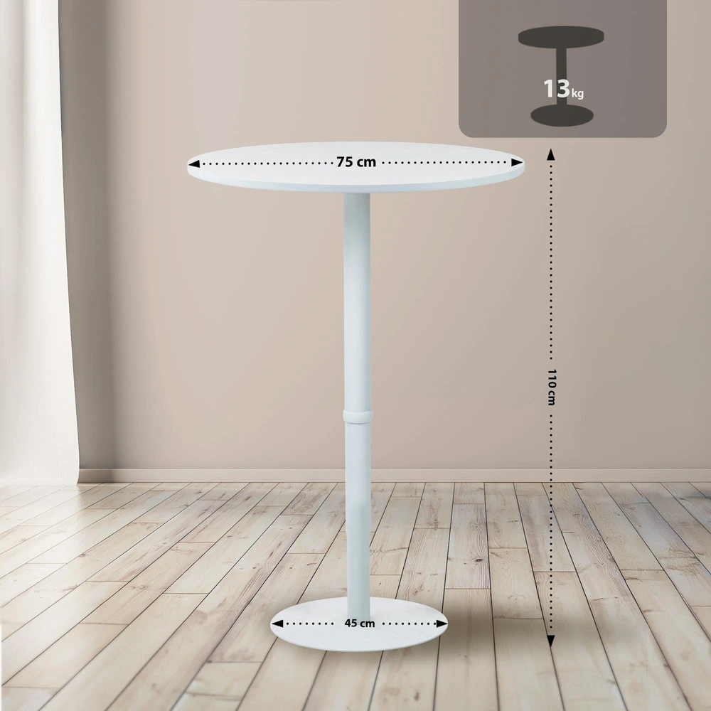 Clp Trading Mville Baro stalas Hereford apvalus 75 cm