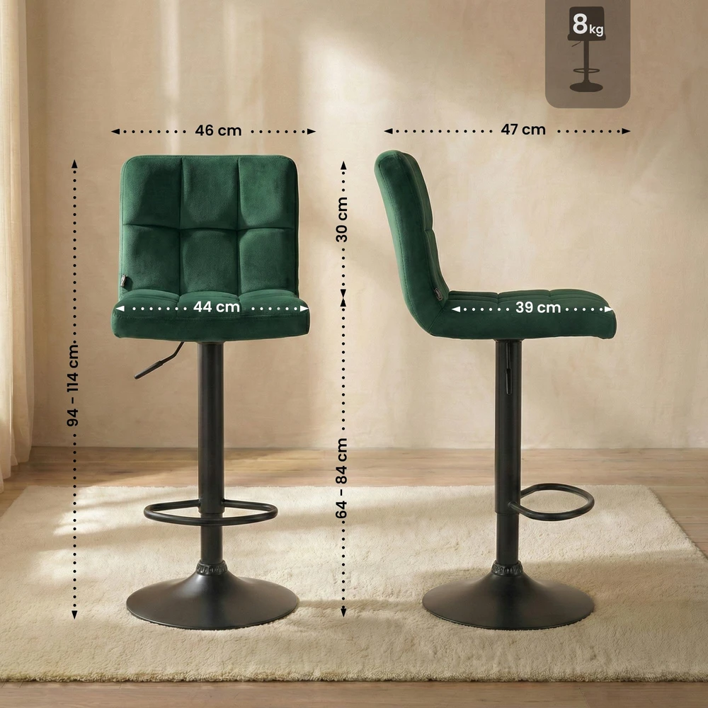 Clp Trading Mville Baro kėdė Peru Velvet juoda