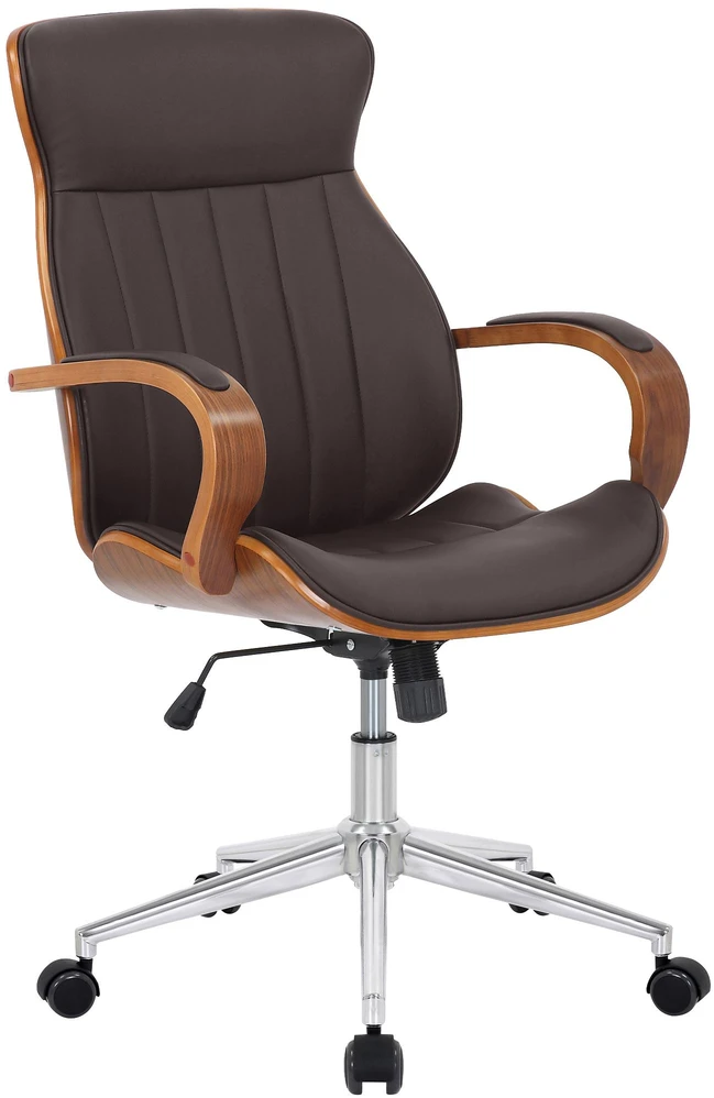 Clp Trading Mville Biuro kėdė CLP Melilla, dirbtinė oda, riešutmedžio/ruda