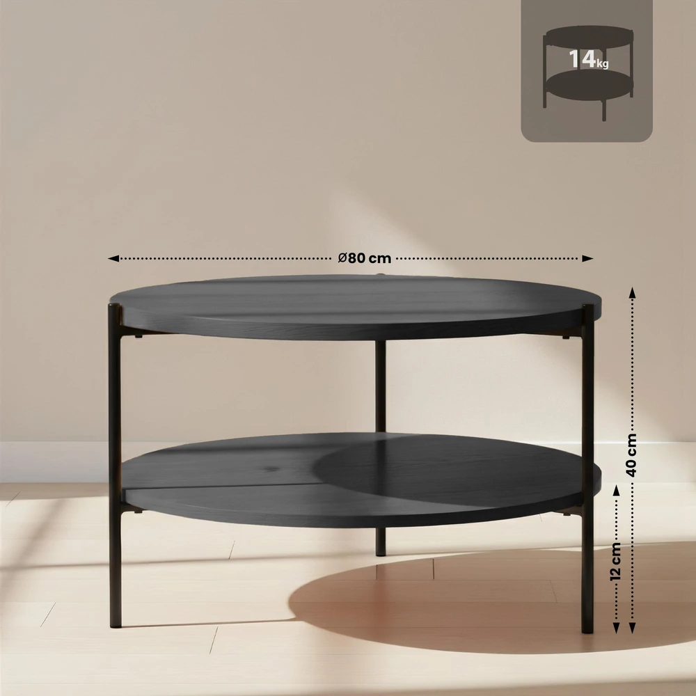 Clp Trading Mville Kavos staliukas Edduma 80 cm