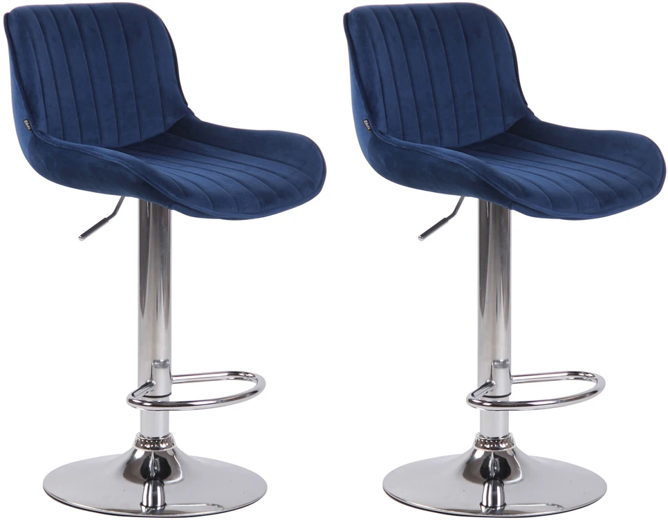 Clp Trading Mville 2 baro kėdžių komplektas "Lentini velvet chrome