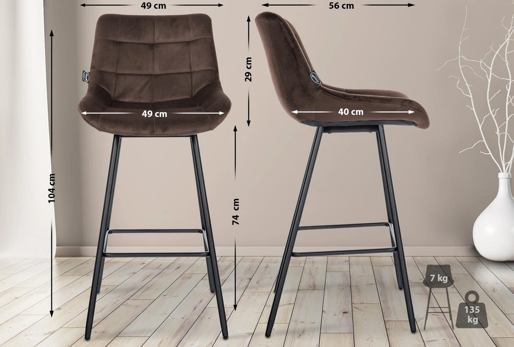 Clp Trading Mville Baro kėdė Weston Velvet