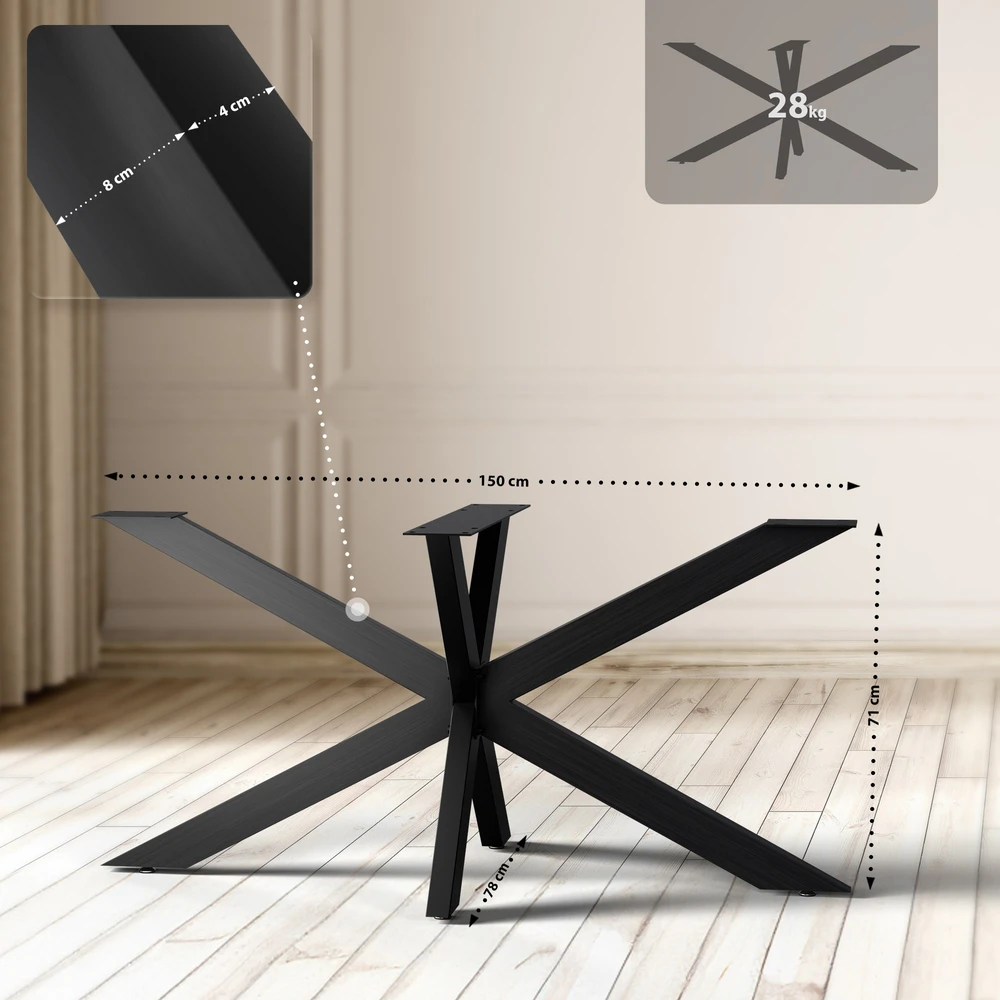 Valgomojo stalas, 150x78x71 cm