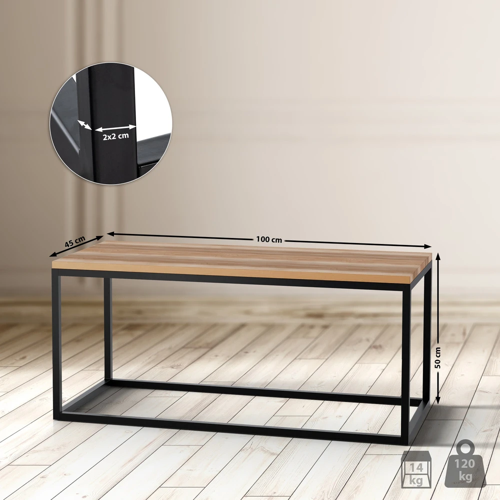 Clp Trading Staliukas Manteo 100x45x50 cm