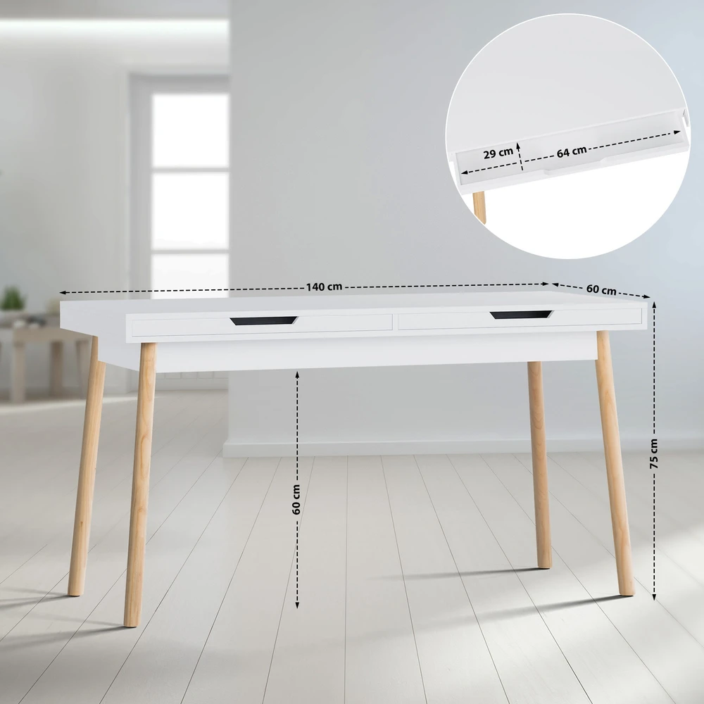 Clp Trading Mville Rašomasis stalas Porto 140 cm V2