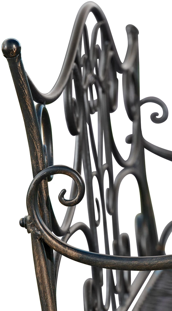 Clp Trading geležinis sodo suolas TARA, 113 x 47 cm bronzos spalvos