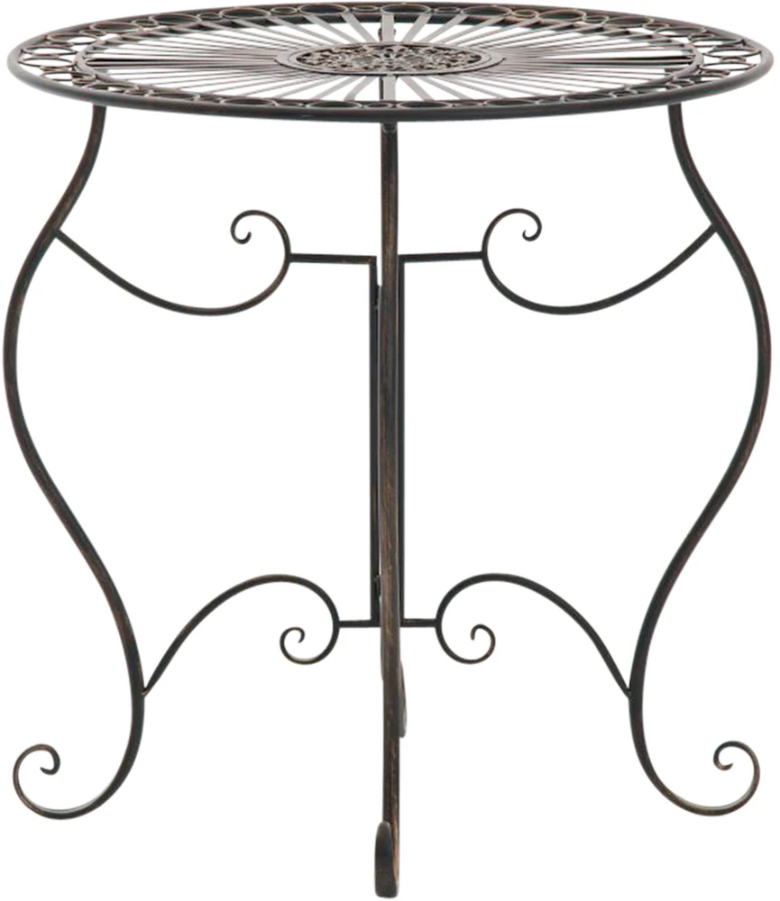 Clp Trading apvalus stalas INDRA, geležis, skersmuo 70 cm bronza
