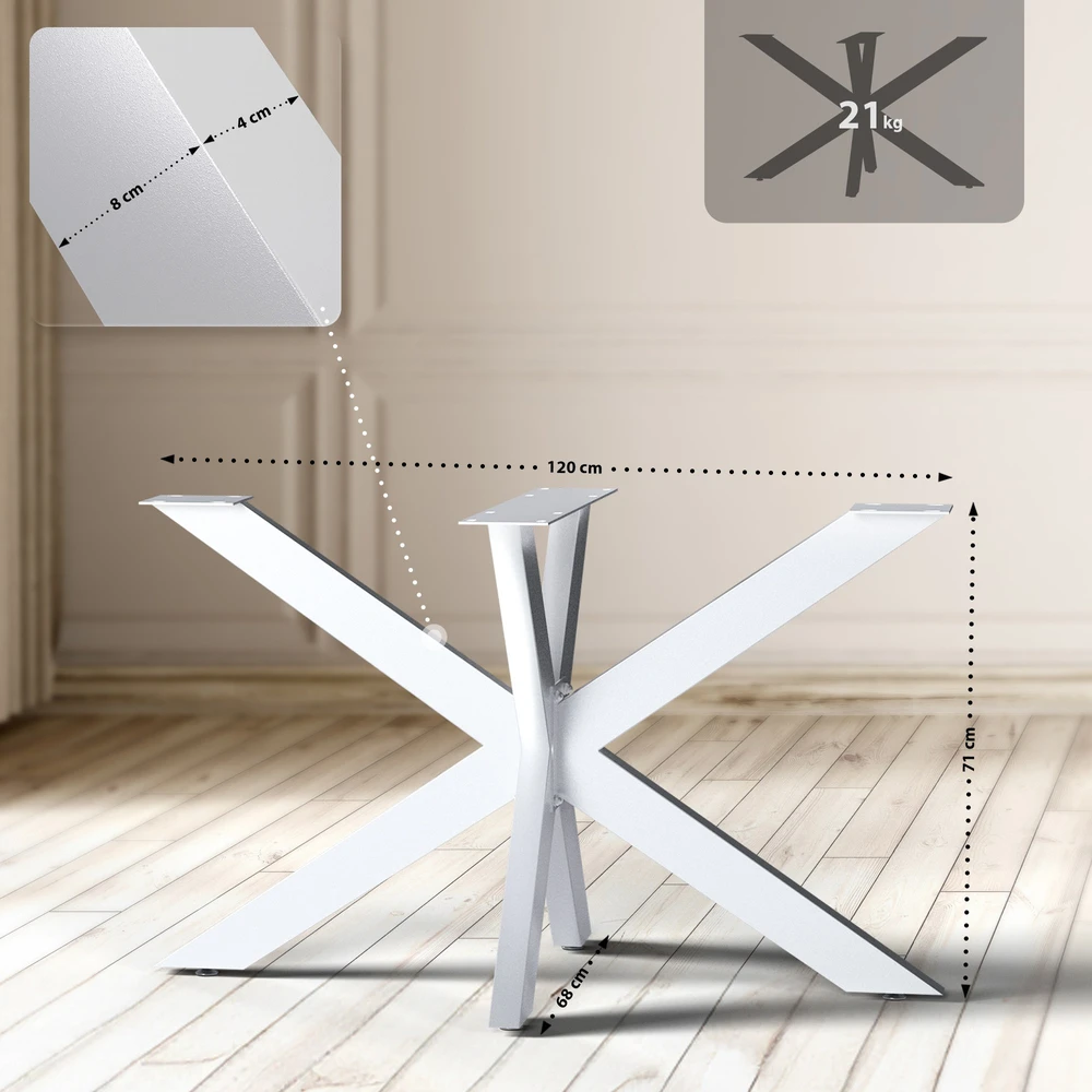 Clp Trading Stalo kojos Hardwick 120x68x71 cm