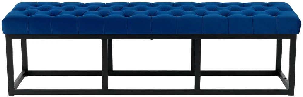 Clp Trading Sėdimoji suolelė „Polson“ iš juodo aksomo, 150 cm