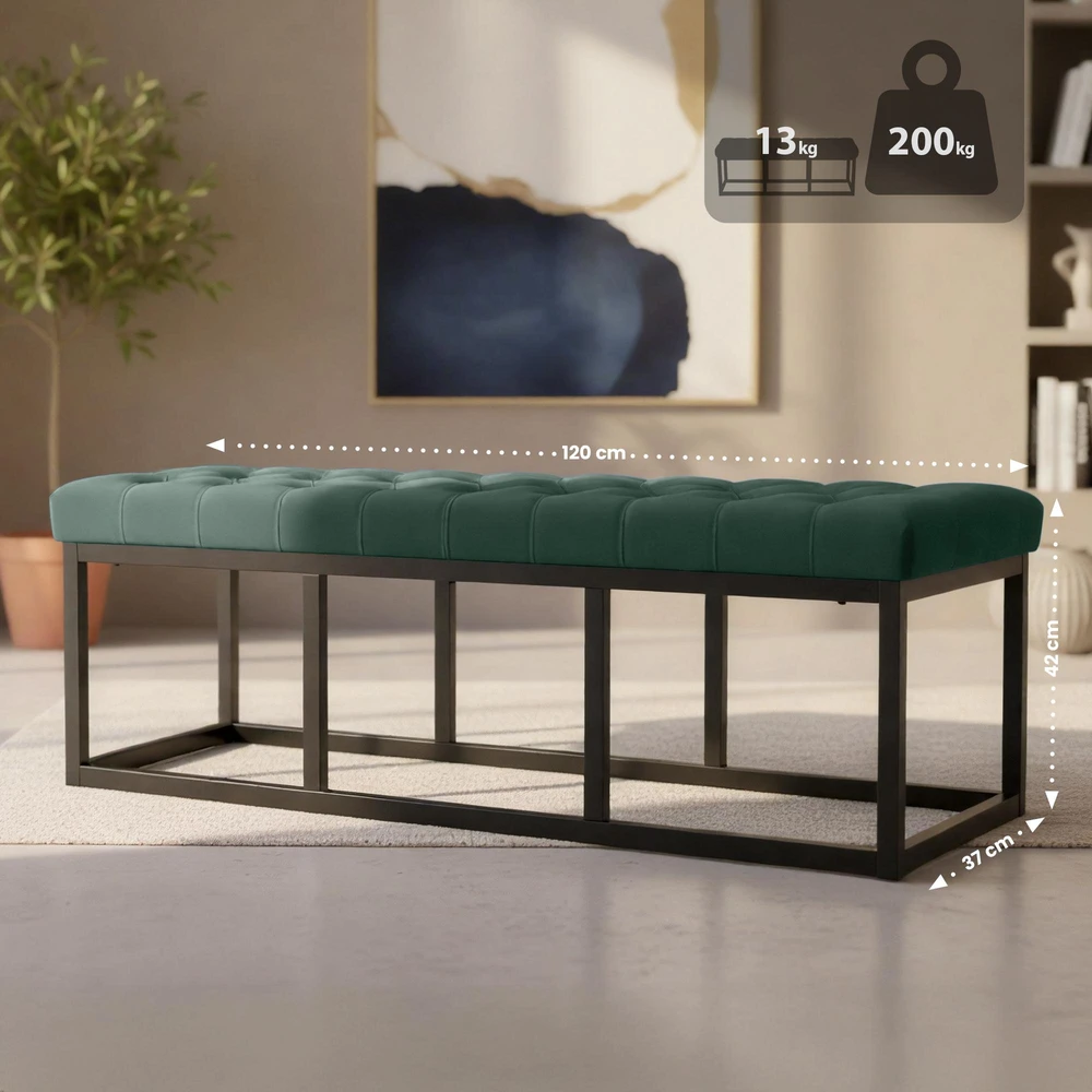 Clp Trading Sėdimoji sofa Polson Velvet Juodas 120 cm