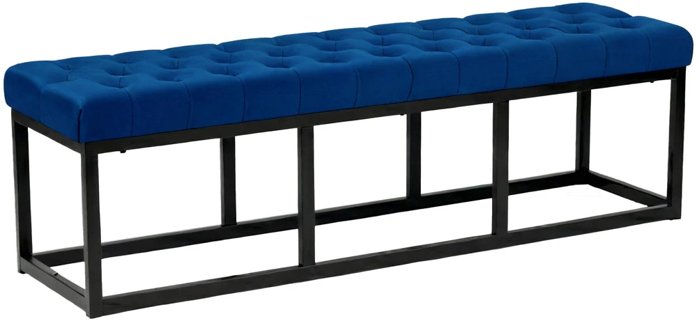 Clp Trading Sėdimoji suolelė „Polson“ iš juodo aksomo, 150 cm