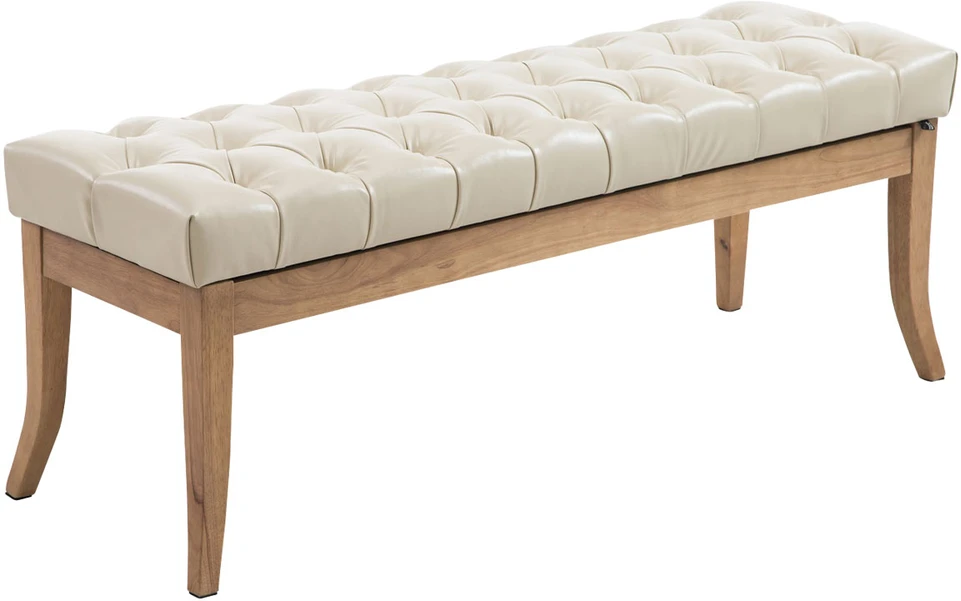 Clp Trading Mville Suoliukas CLP Ramses, dirbtinė oda, kreminės spalvos, 120 cm