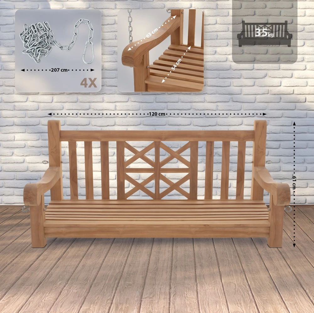 Clp Trading Mville Sodo sūpynių suoliukas Ferma 120 cm