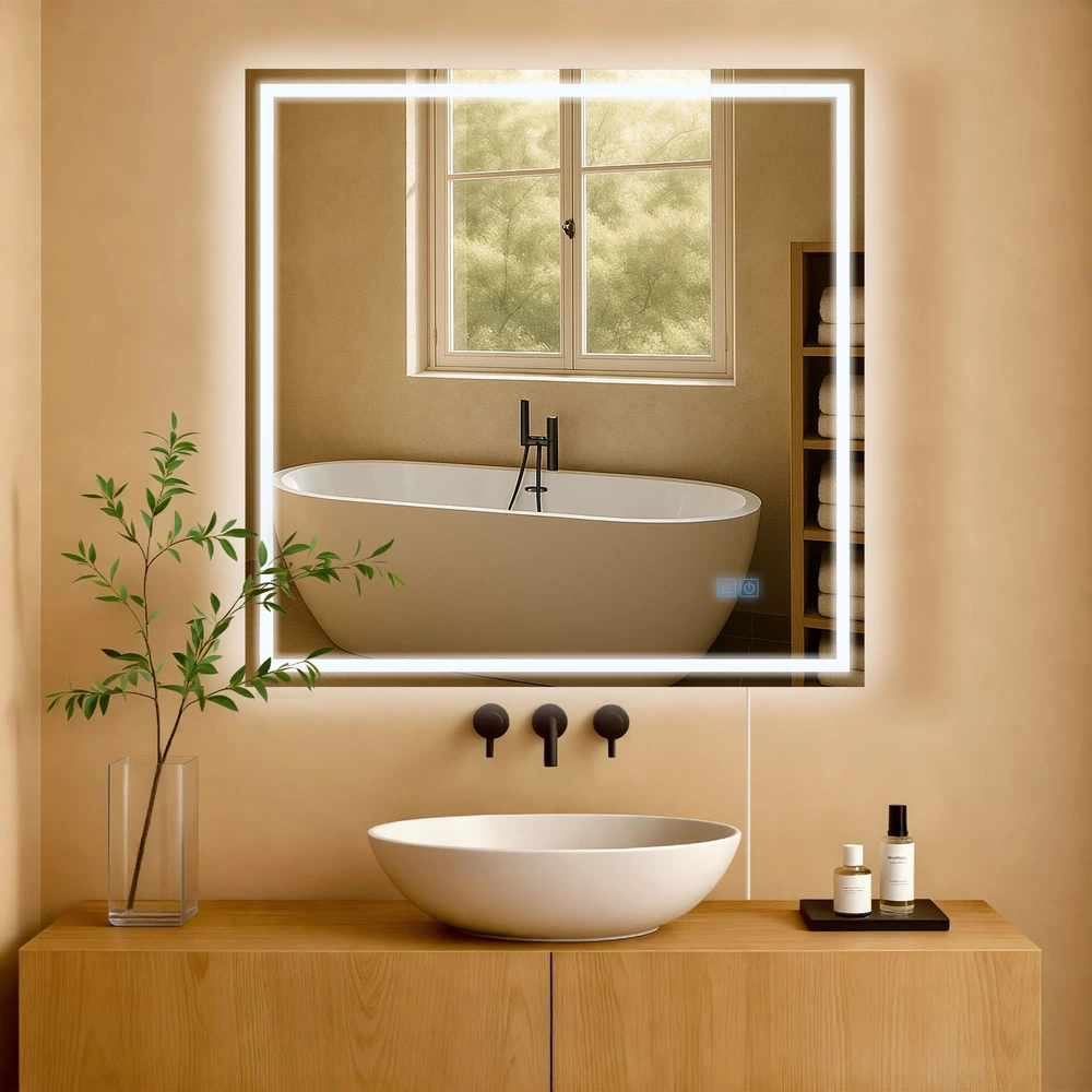 Clp Trading Vonios veidrodis Jaffrey 80x80 be Bluetooth