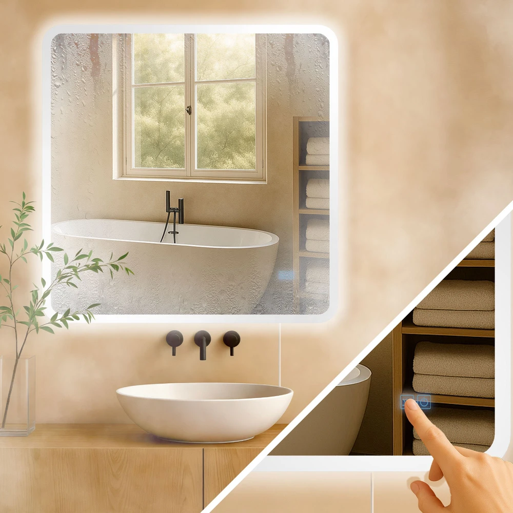 Clp Trading Vonios veidrodis Jericho 80x80 be Bluetooth