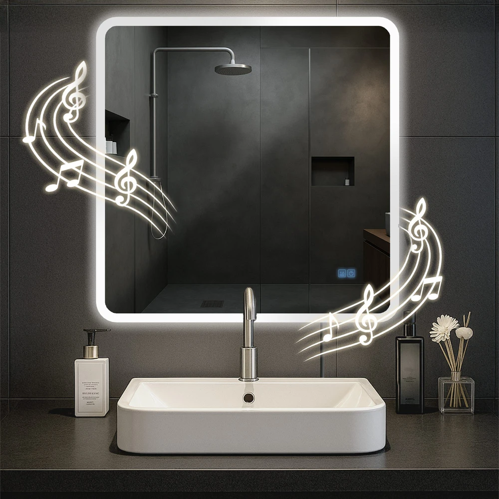 Clp Trading Vonios veidrodis Jericho 80x80 su „Bluetooth“