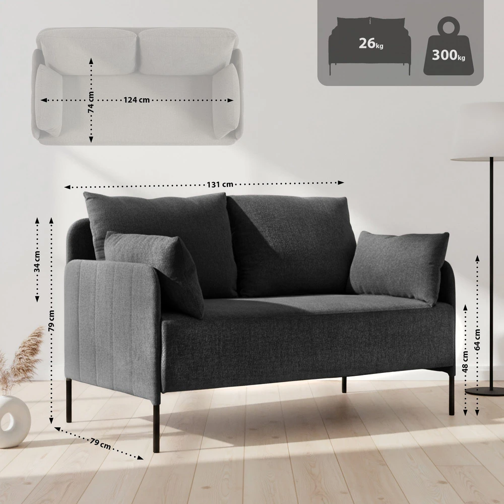Sofa Clp Trading Mville CLP Ziden 2 vietų sofos audinys