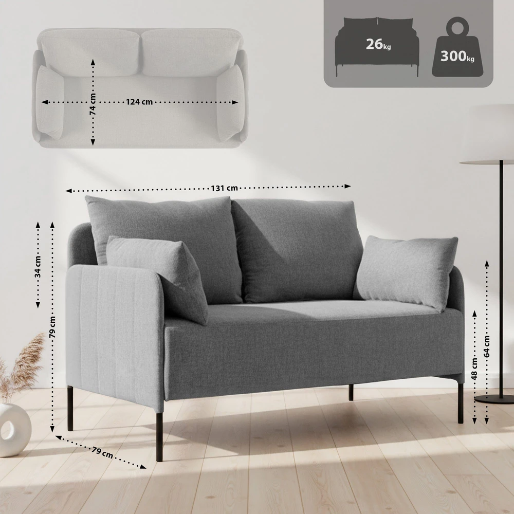 Clp Trading Mville Dvivietė sofa Ziden, audinys