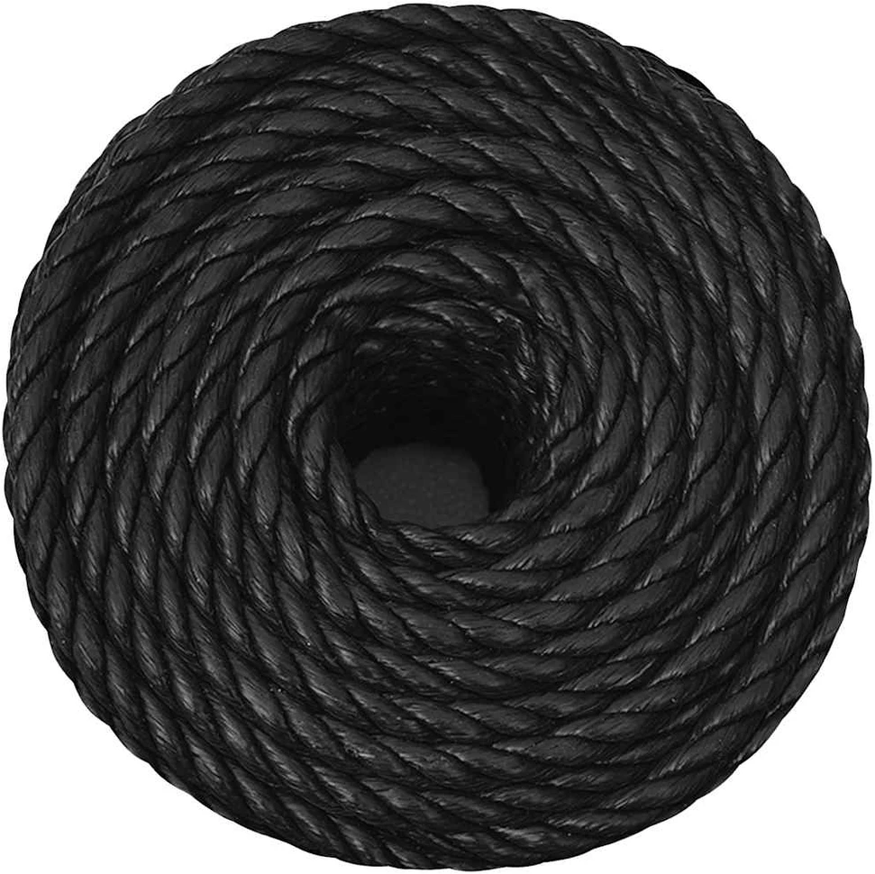 Darbo virvė, juodos spalvos, 10mm, 500m, polipropilenas