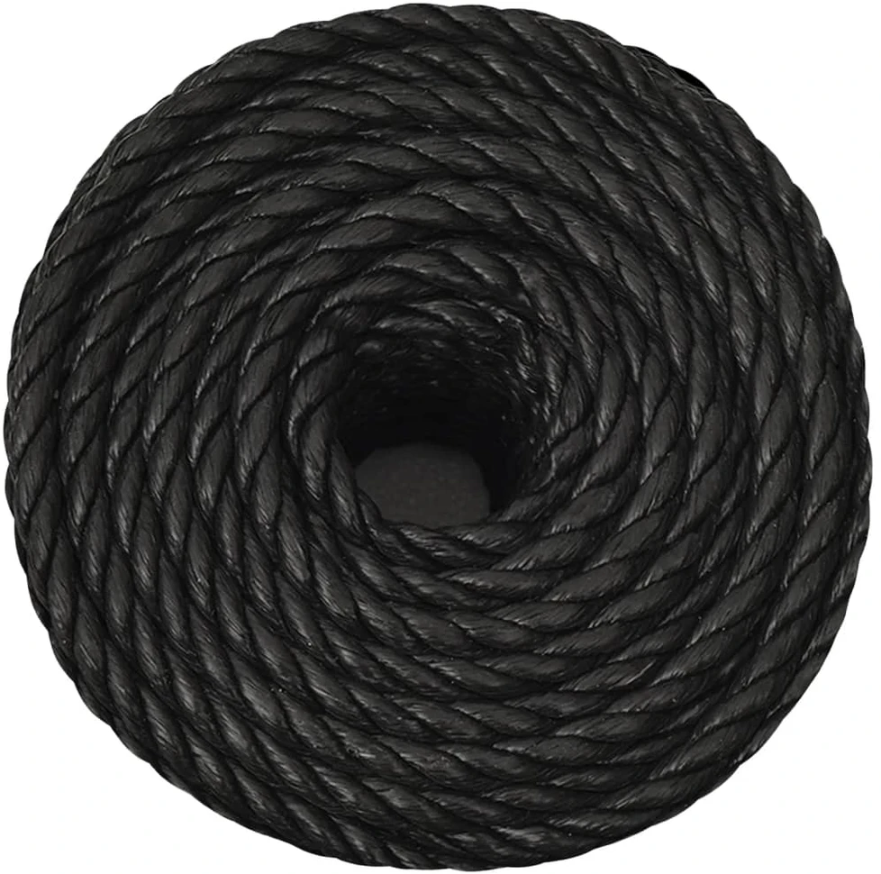 Darbo virvė, juodos spalvos, 14mm, 250m, polipropilenas