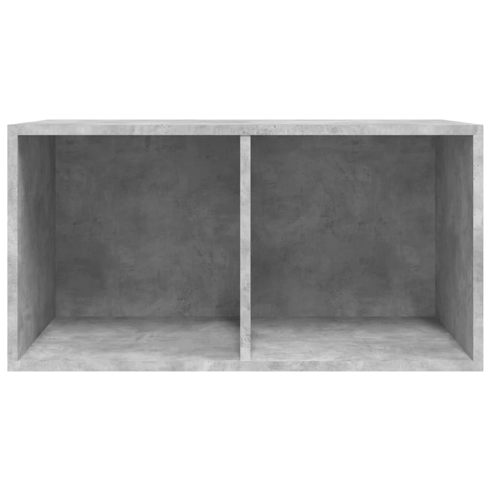 Dėžė vinilinėms plokštelėms, betono pilka, 71x34x36cm, mediena