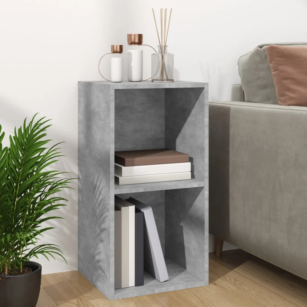 Dėžė vinilinėms plokštelėms, betono pilka, 71x34x36cm, mediena