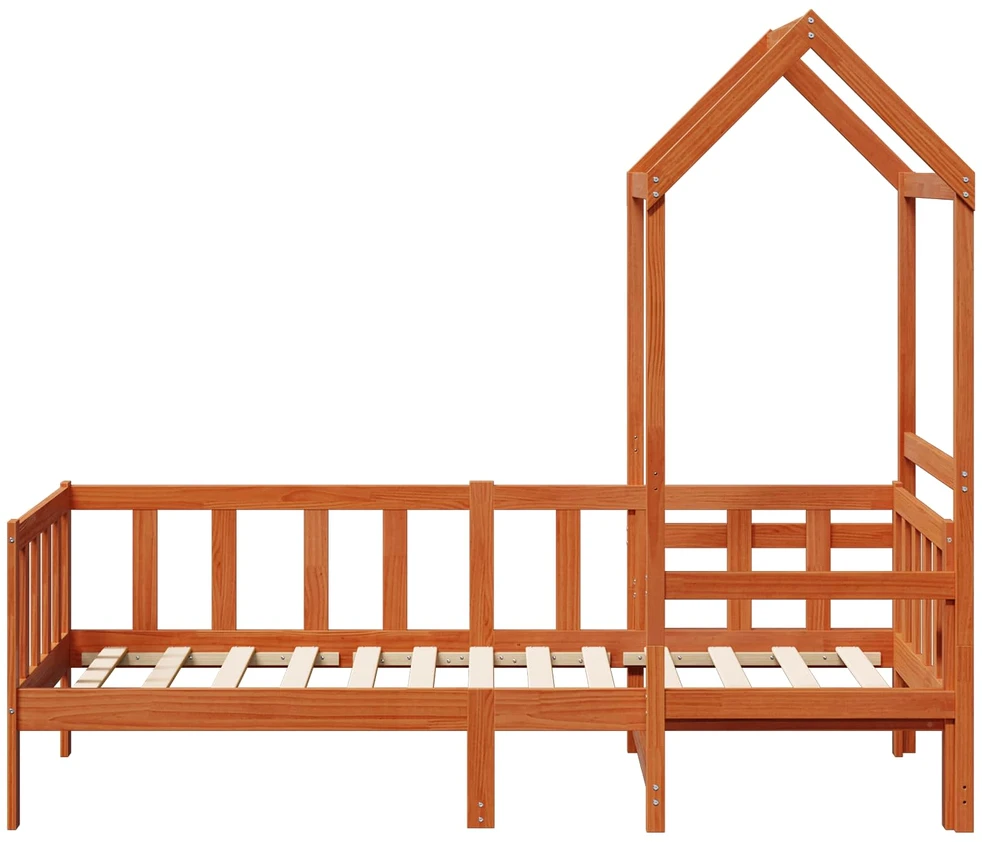 Dieninė lova 2 vnt. Vaško ruda Kietos pušies mediena