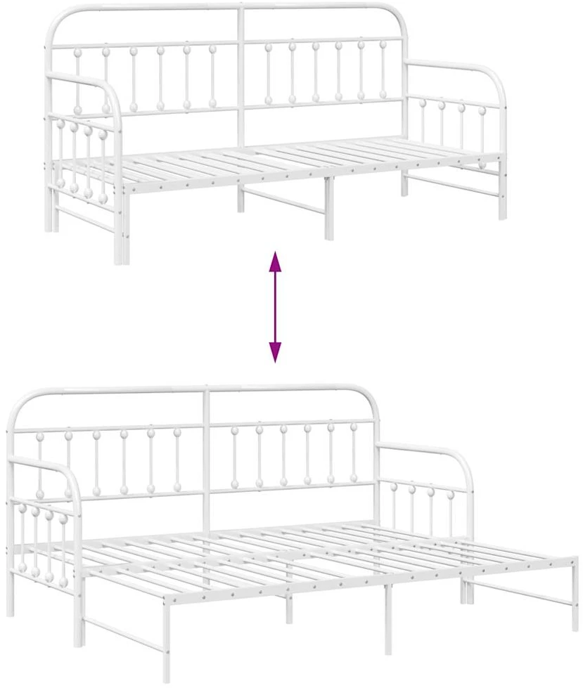 Lova Dienos lovos rėmas Balta 75 x 190 cm