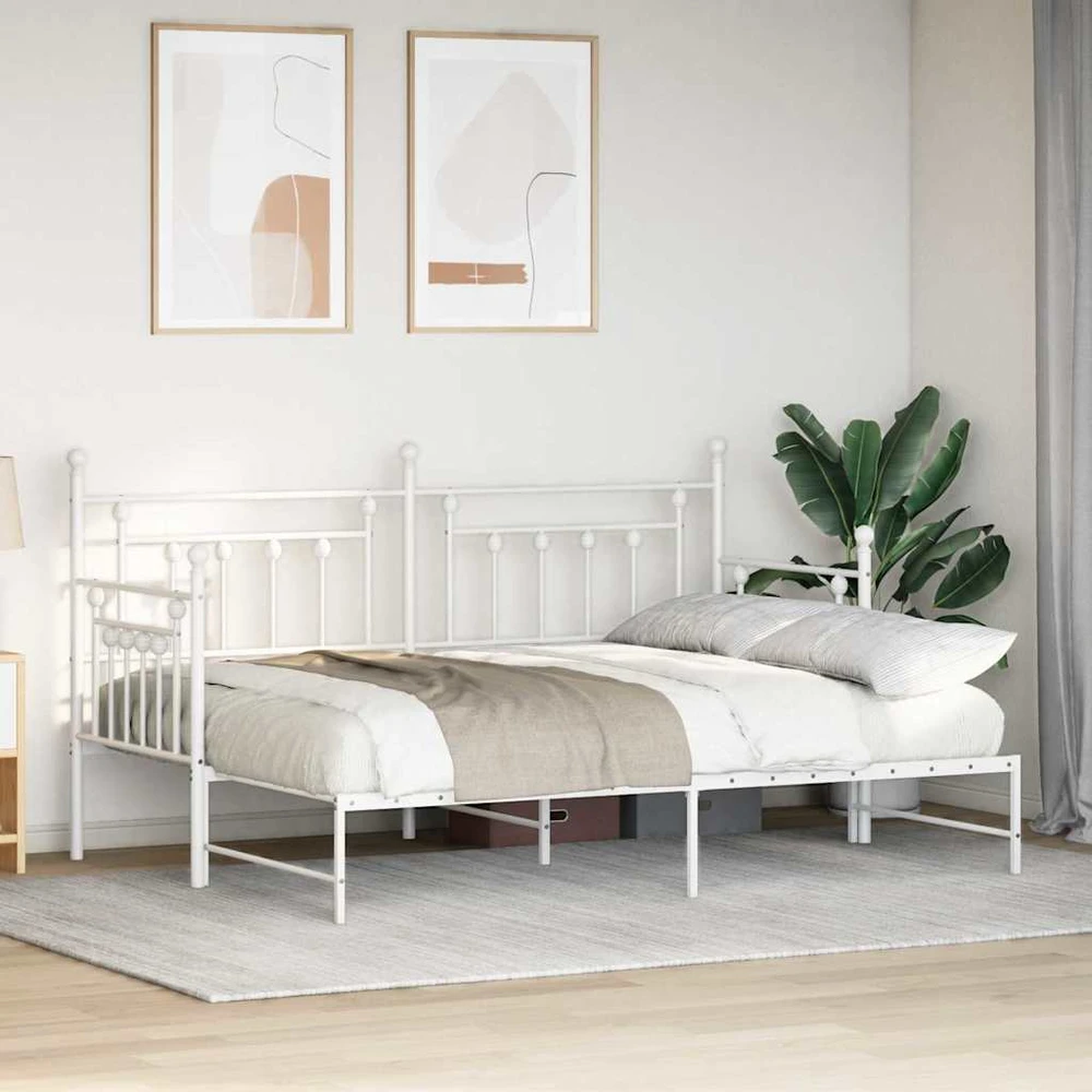 Lova Dienos lovos rėmas Balta 80 x 200 cm Plienas