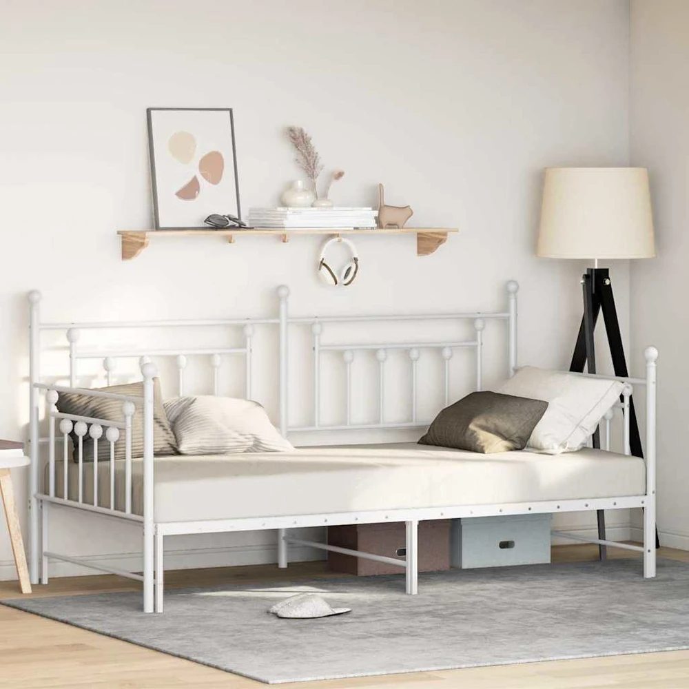 Lova Dienos lovos rėmas Balta 90 x 190 cm Plienas