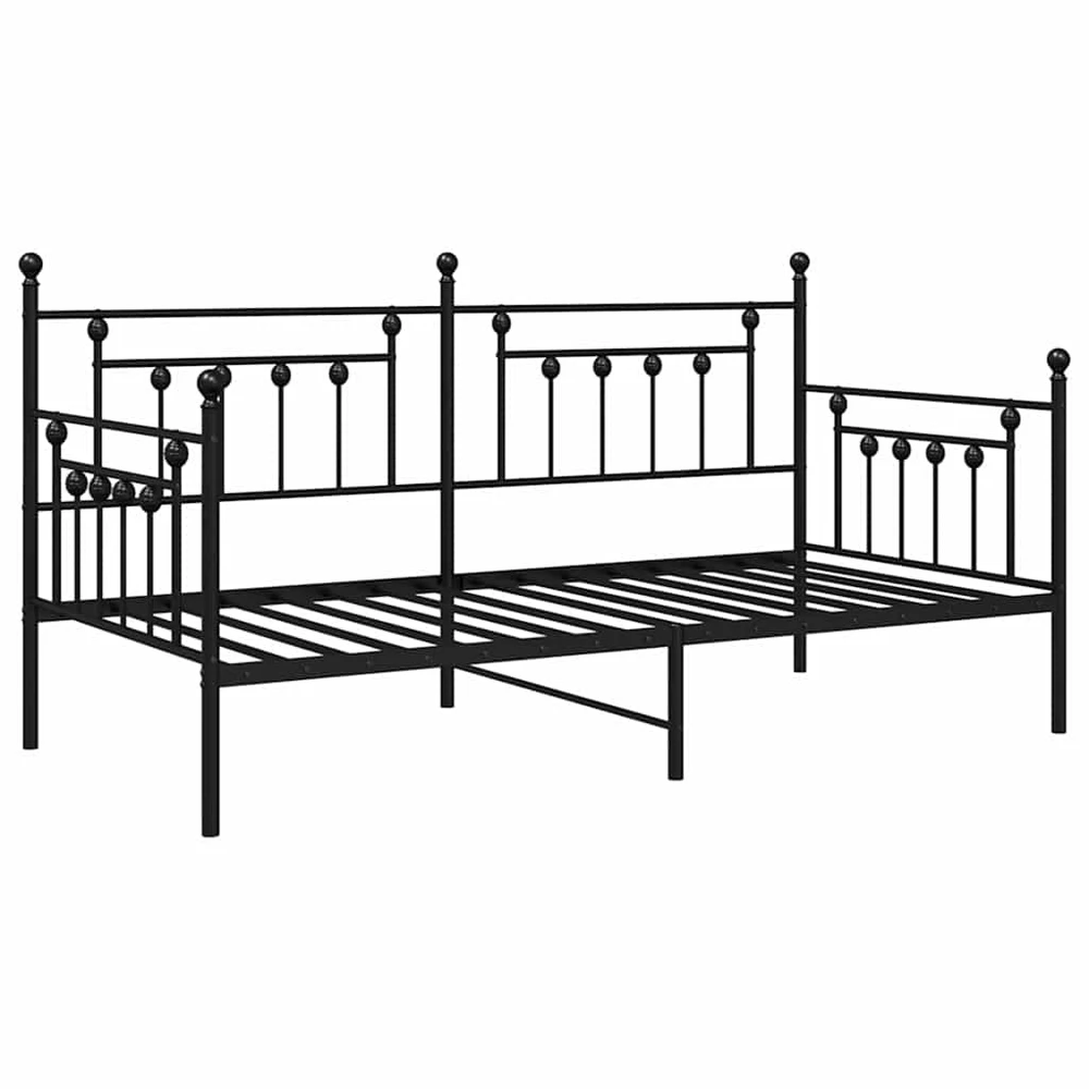 Lova Dienos lovos rėmas Juoda 107 x 203 cm Plienas