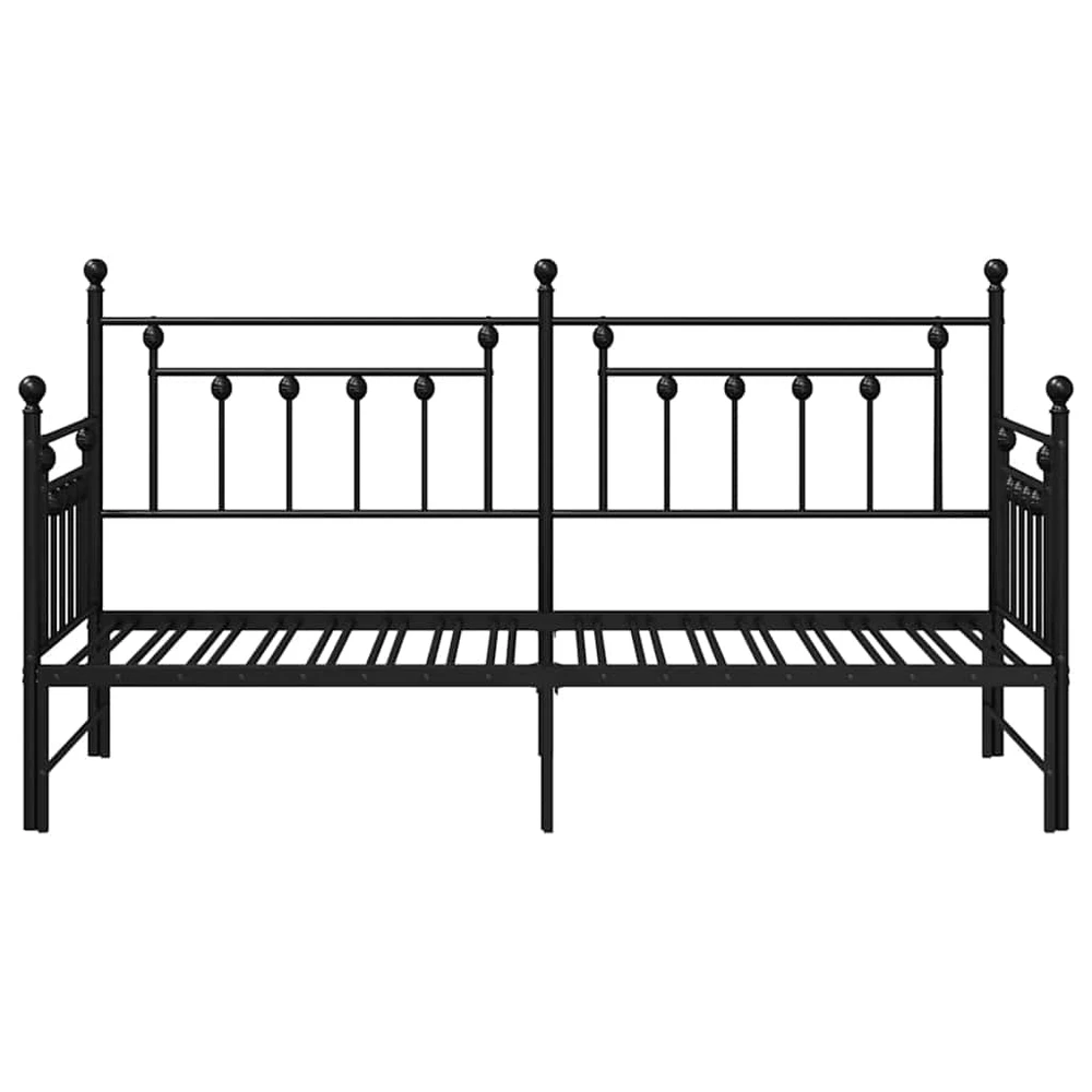 Lova Dienos lovos rėmas Juoda 80 x 200 cm Plienas