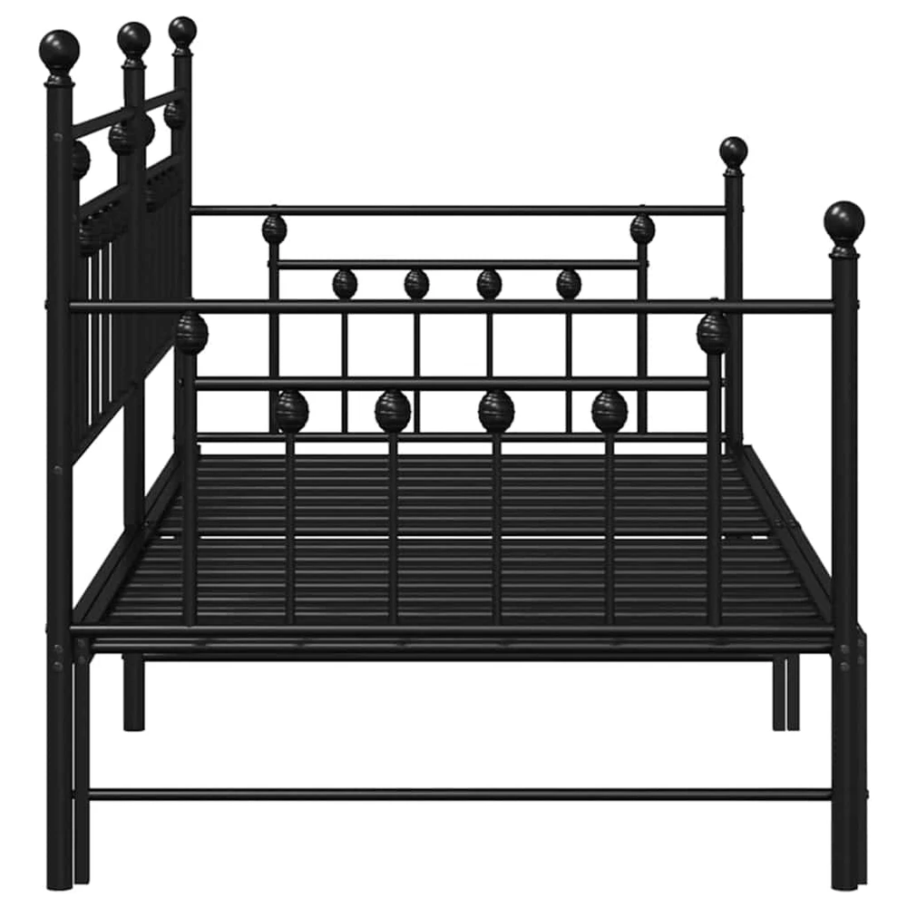 Dienos lovos rėmas Juoda 90 x 200 cm Plienas
