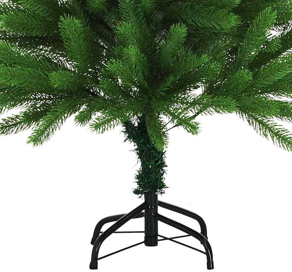Dirbtinė apšviesta Kalėdų eglutė su žaisliukais, žalia, 120cm