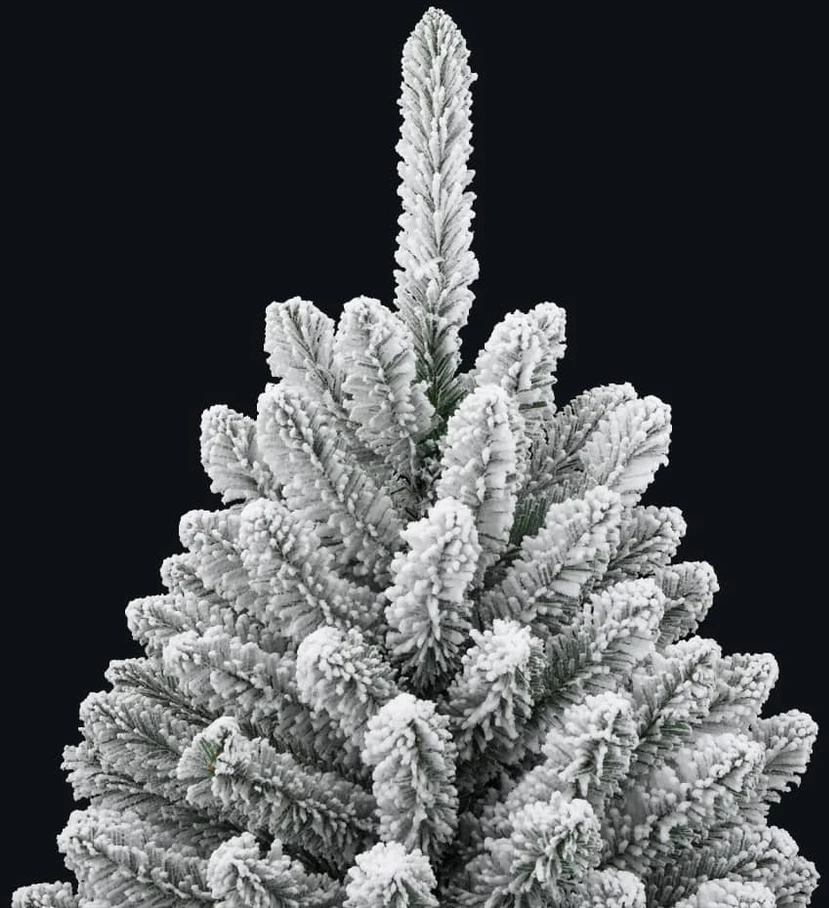 Dirbtinė eglutė su šarnyrinėmis šakomis, 150cm, dengta sniegu