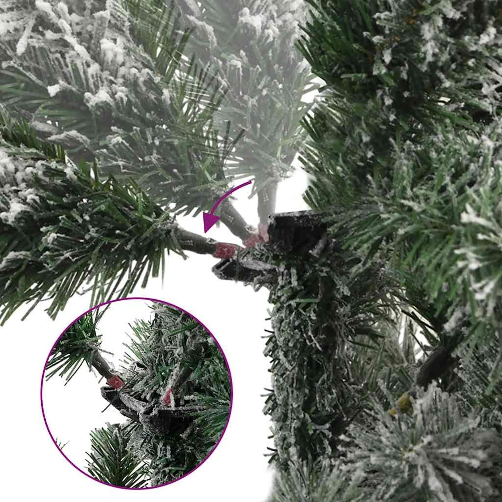 Dirbtinė eglutė su šarnyrinėmis šakomis, 180cm, dengta sniegu