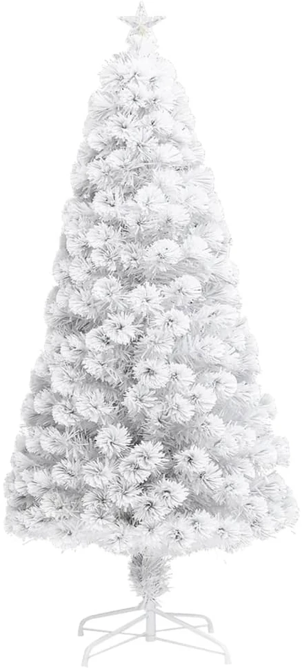 Dirbtinė Kalėdų eglutė, balta, 120cm, optinis pluoštas