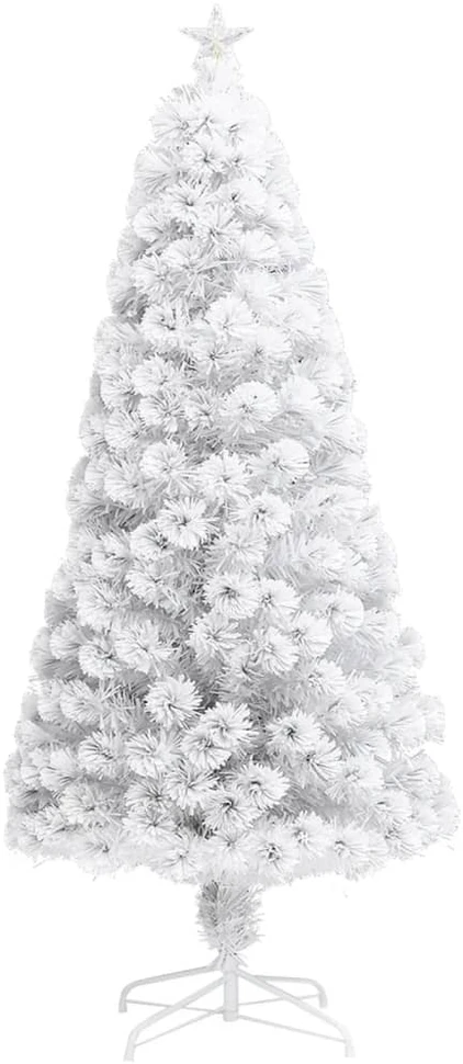 Dirbtinė Kalėdų eglutė, balta, 150cm, optinis pluoštas