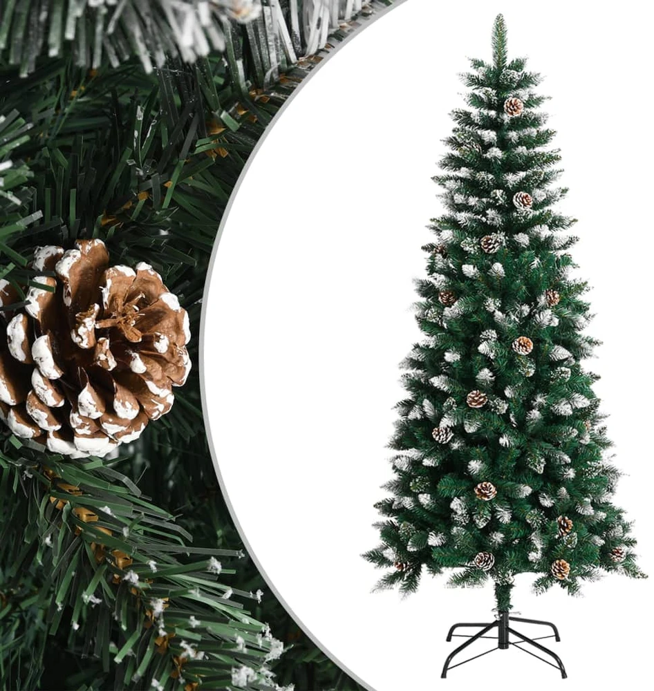 Dirbtinė Kalėdų eglutė su stovu, žalios spalvos, 150cm, PVC