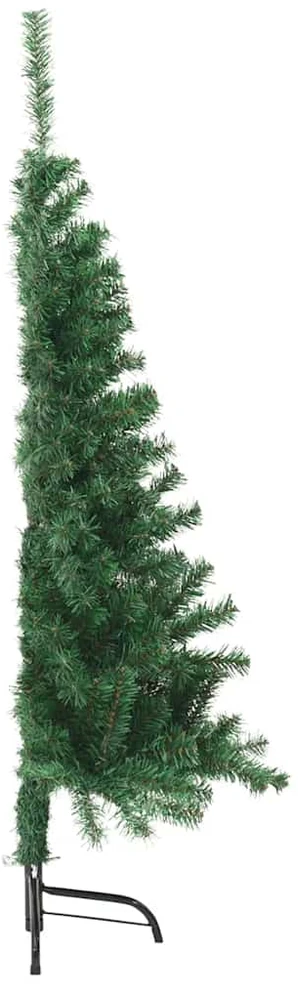 Dirbtinė pusinė Kalėdų eglutė su stovu, žalia, 150cm, PVC