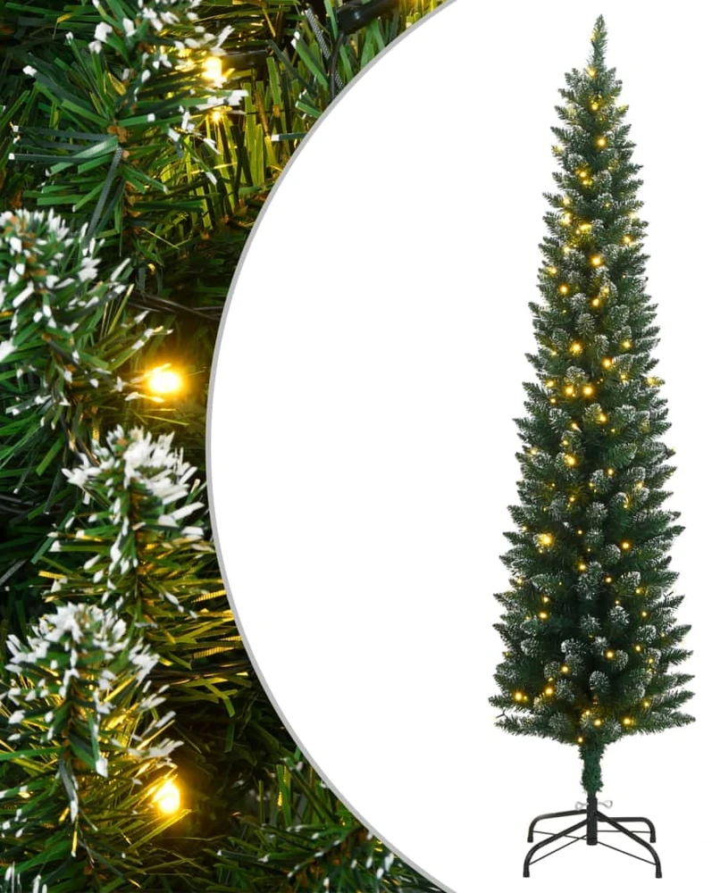 Dirbtinė siaura Kalėdų eglutė, 150 LED, 150cm