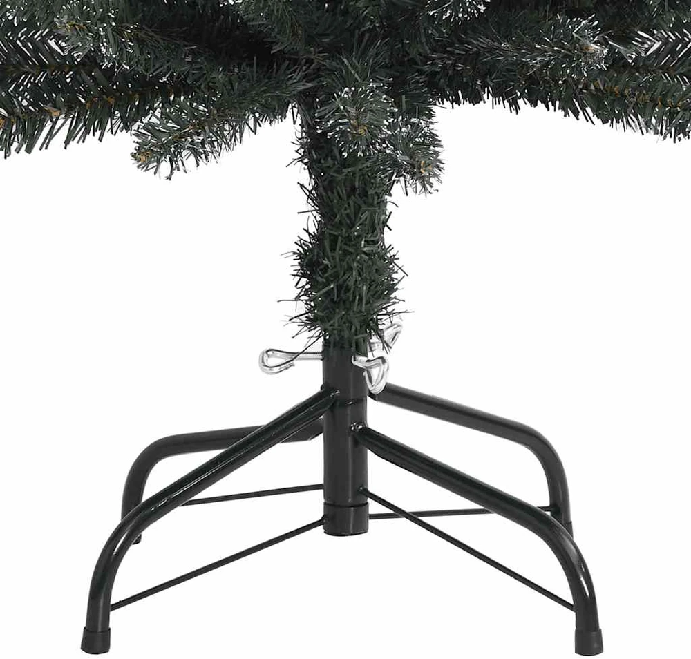 Dirbtinė siaura Kalėdų eglutė su stovu, žalia, 150cm, PVC