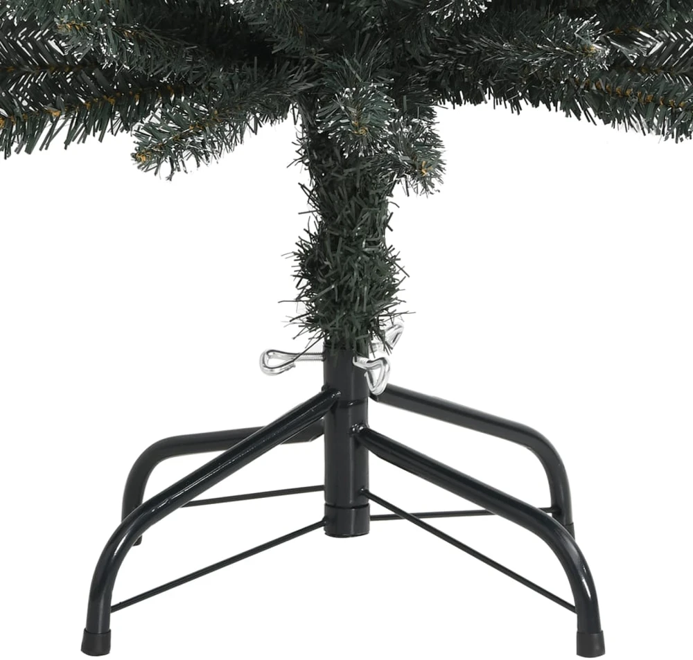 Dirbtinė siaura Kalėdų eglutė su stovu, žalia, 120cm, PVC