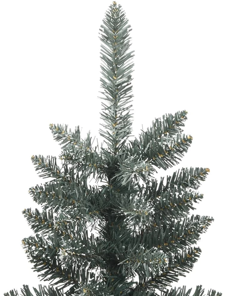 Dirbtinė siaura Kalėdų eglutė su stovu, žalia, 120cm, PVC