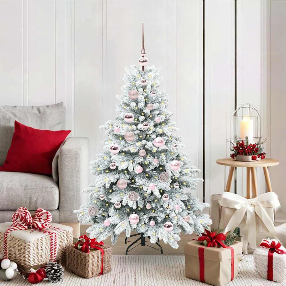 Dirbtinė Sulankstoma Kalėdų Eglutė 120 cm 150 LED Šilta balta