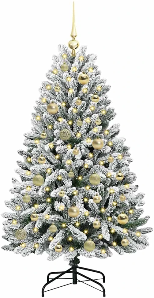 Dirbtinė Sulankstoma Kalėdų Eglutė 120 cm 150 LED Šilta balta