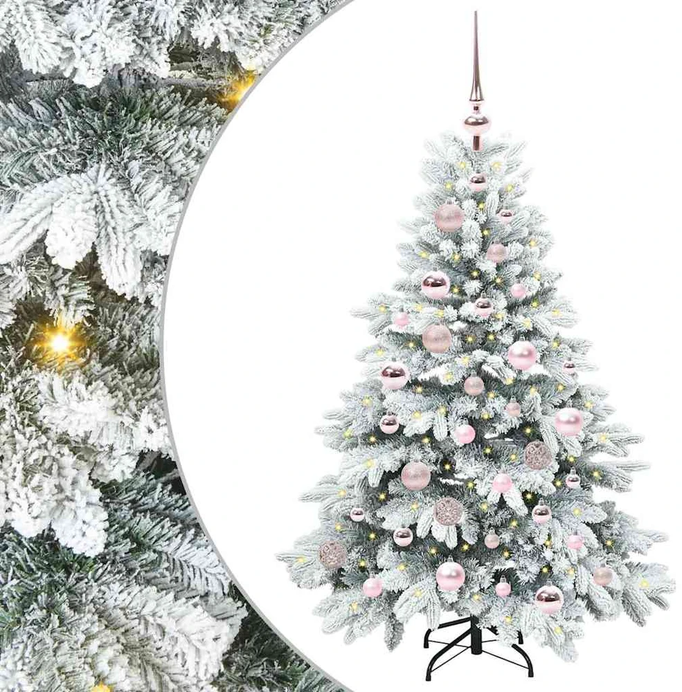 Dirbtinė Sulankstoma Kalėdų Eglutė 120 cm 150 LED Šilta balta