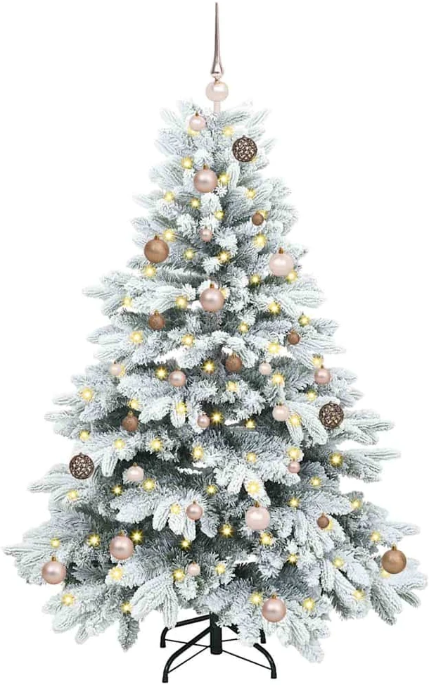 Dirbtinė Sulankstoma Kalėdų Eglutė 150 cm 150 LED Šilta balta